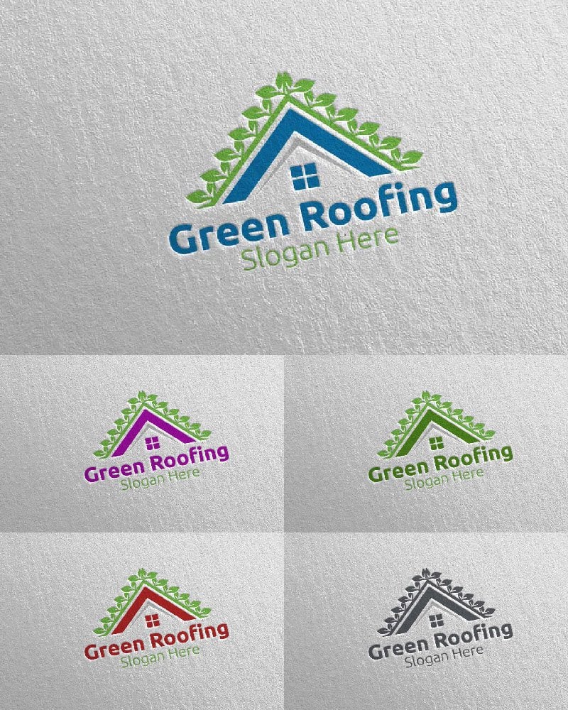 Template #115603 Roofing Logo Webdesign Template - Logo template Preview