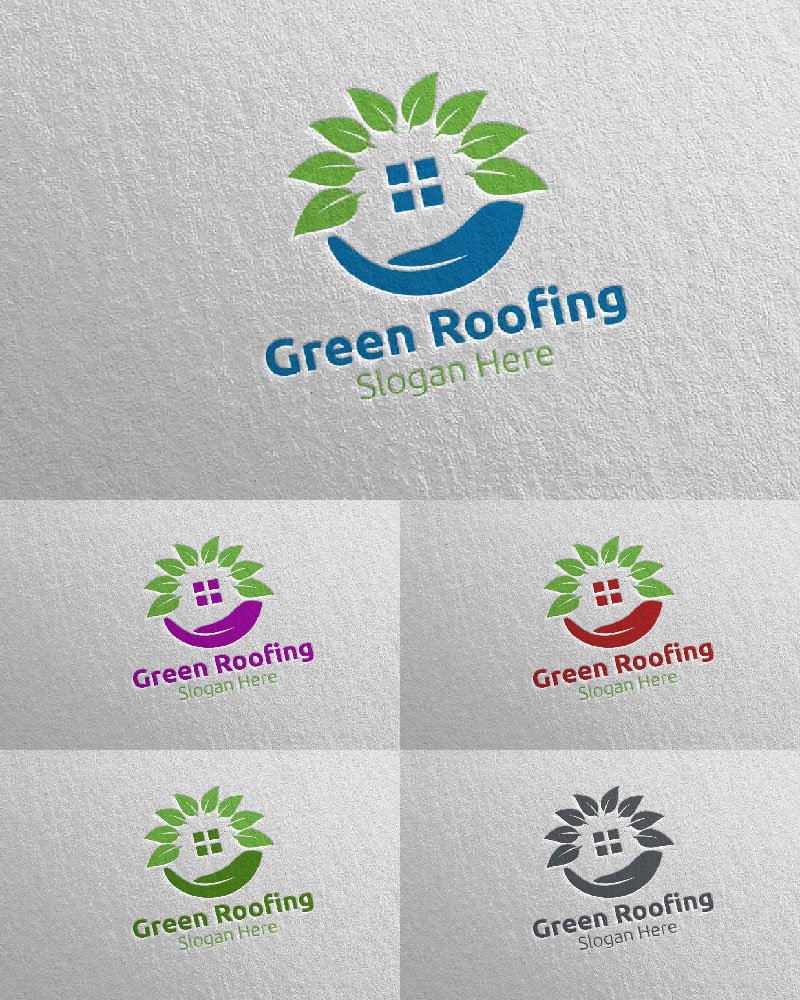 Template #115608 Roofing Logo Webdesign Template - Logo template Preview