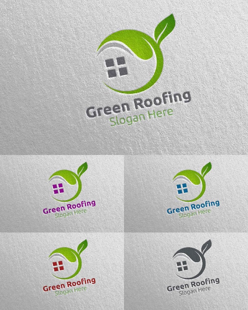 Template #115609 Roofing Logo Webdesign Template - Logo template Preview