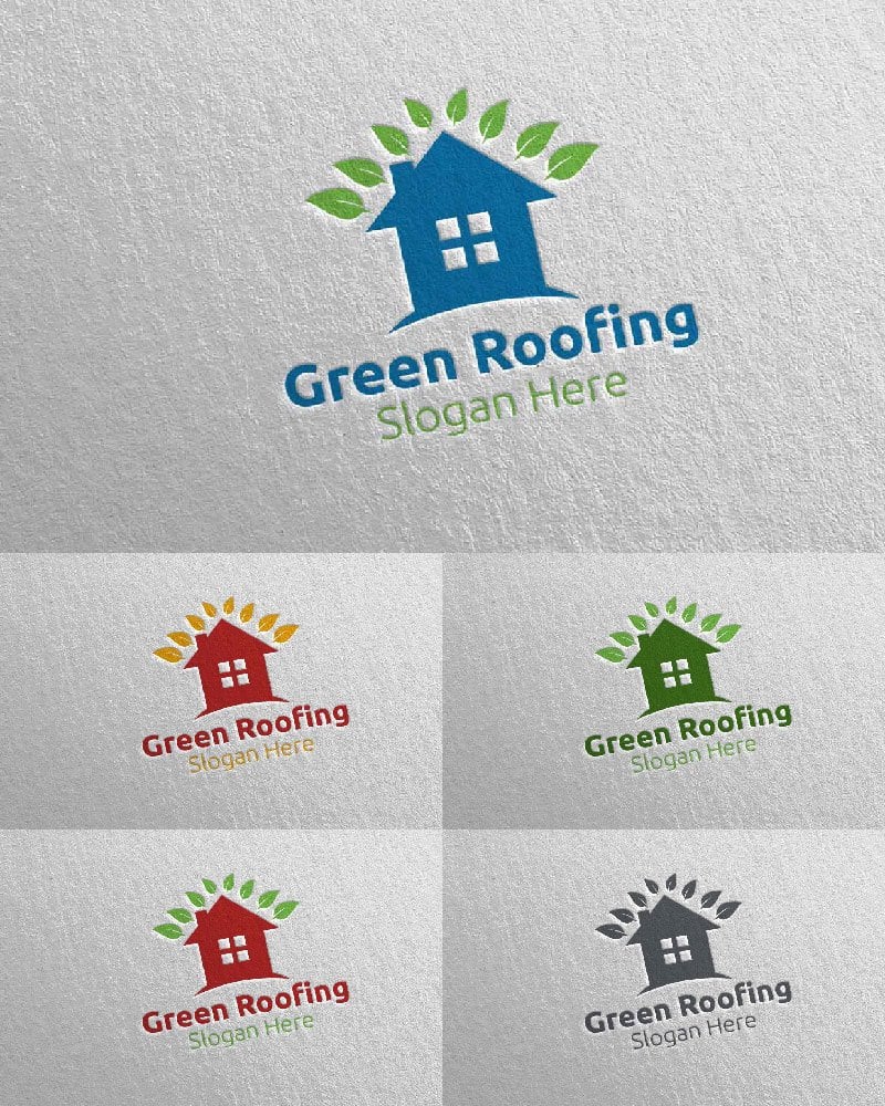 Template #115610 Roofing Logo Webdesign Template - Logo template Preview