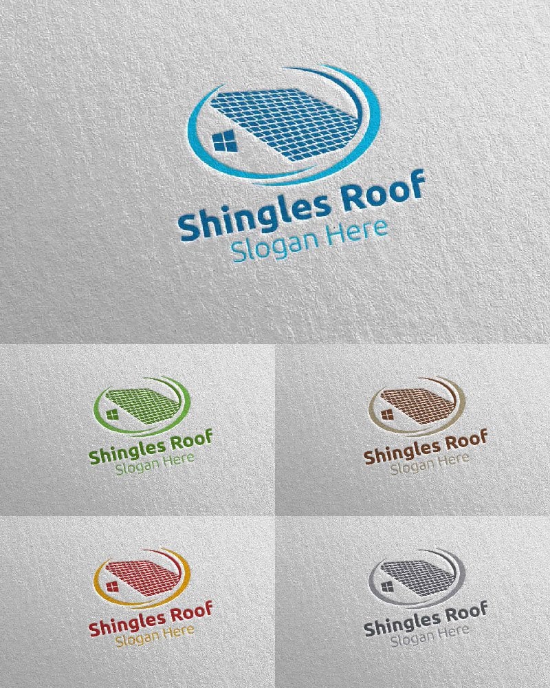 Template #115613 Roofing Logo Webdesign Template - Logo template Preview