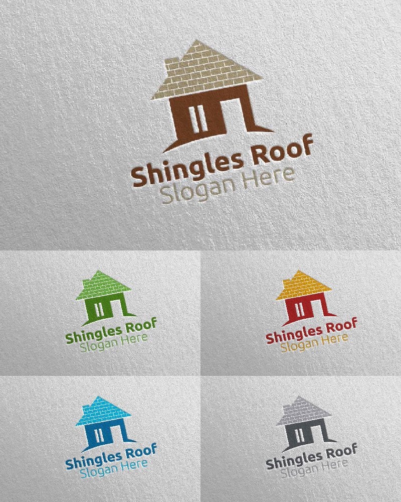 Template #115614 Roofing Logo Webdesign Template - Logo template Preview