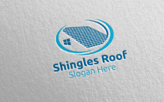 Real estate Shingles Roofing 25 Logo Template