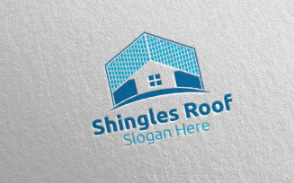 Real estate Shingles Roofing 27 Logo Template