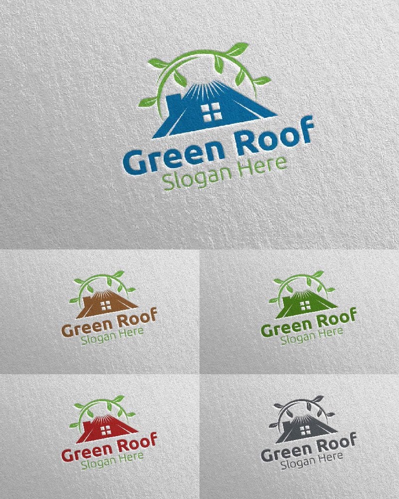 Template #115721 Roofing Logo Webdesign Template - Logo template Preview