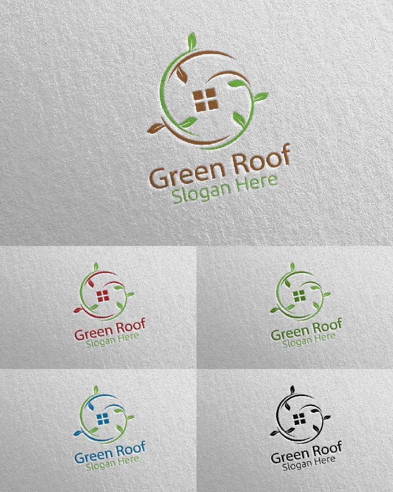 Template #115728 Roofing Logo Webdesign Template - Logo template Preview