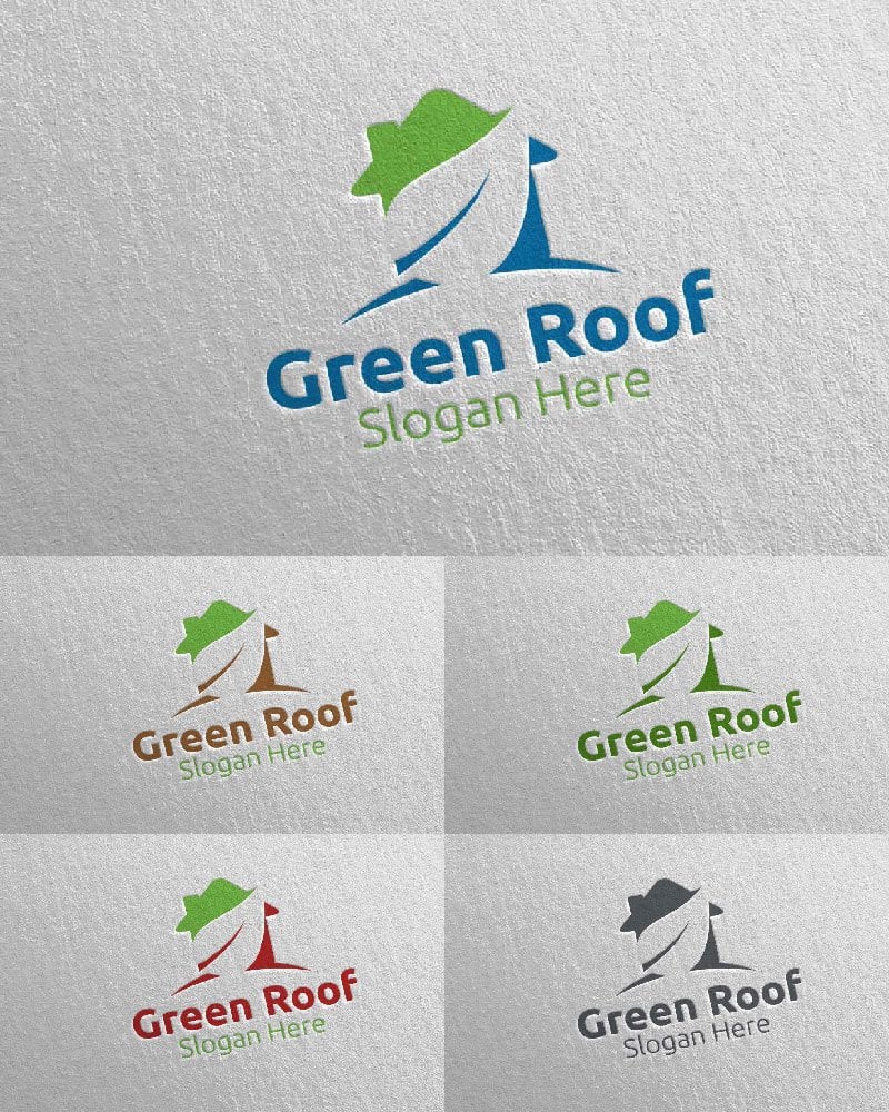 Template #115729 Roofing Logo Webdesign Template - Logo template Preview