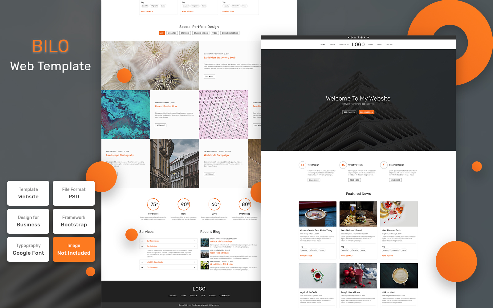 Bootstrap Bilo - Business Material PSD sablon 115715