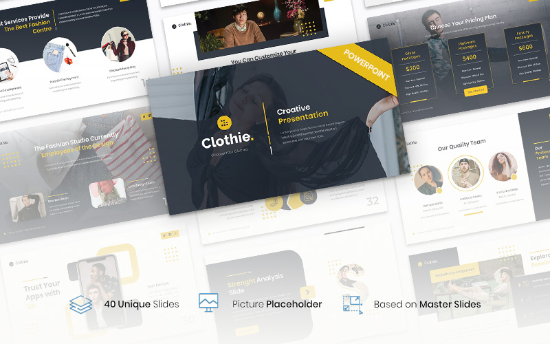 PowerPoint šablona "Clothie – Creative Business" #115777