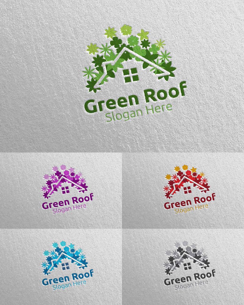 Template #115874 Roofing Logo Webdesign Template - Logo template Preview