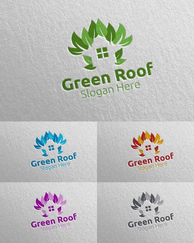 Template #115887 Roofing Logo Webdesign Template - Logo template Preview