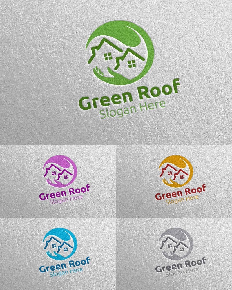 Template #115892 Roofing Logo Webdesign Template - Logo template Preview