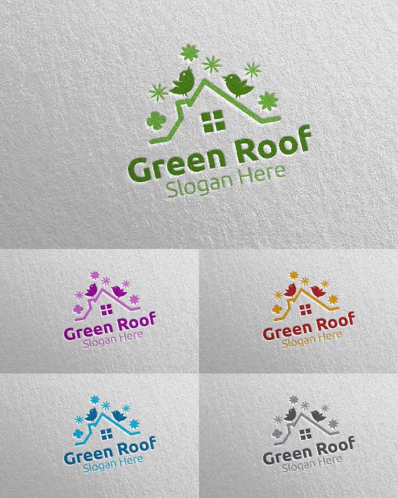 Template #115893 Roofing Logo Webdesign Template - Logo template Preview