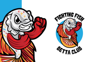 Betta Fish Club Logo Template