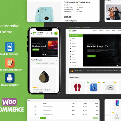 WooCommerce шаблон "StoreFul - Multipurpose Electronics" #115841
