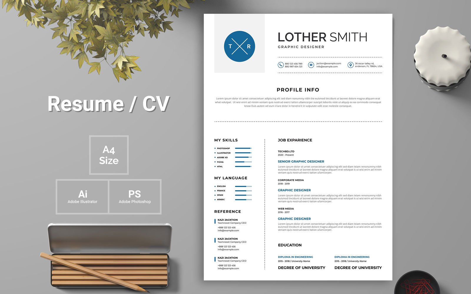 Kit Graphique #115927 Job Cv Web Design - Logo template Preview