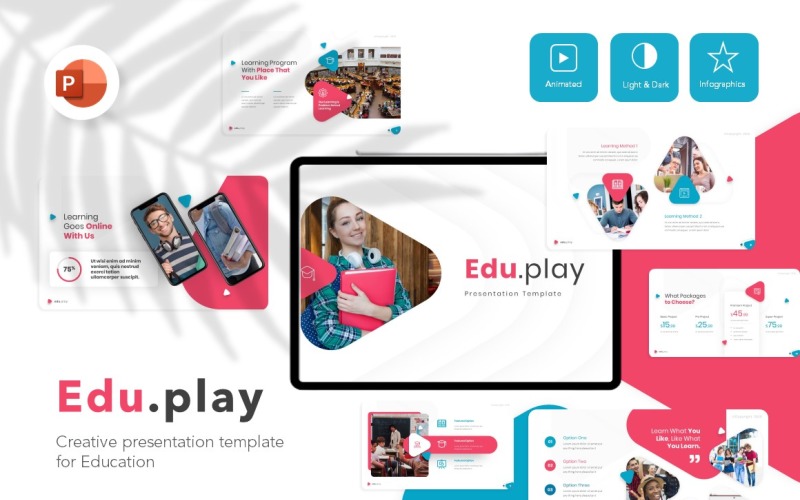 Eduplay Smart Education Presentation PowerPoint template PowerPoint Template