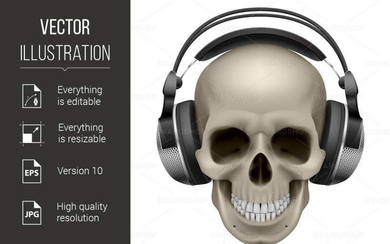 Human skull - Vector Image Vector Graphic