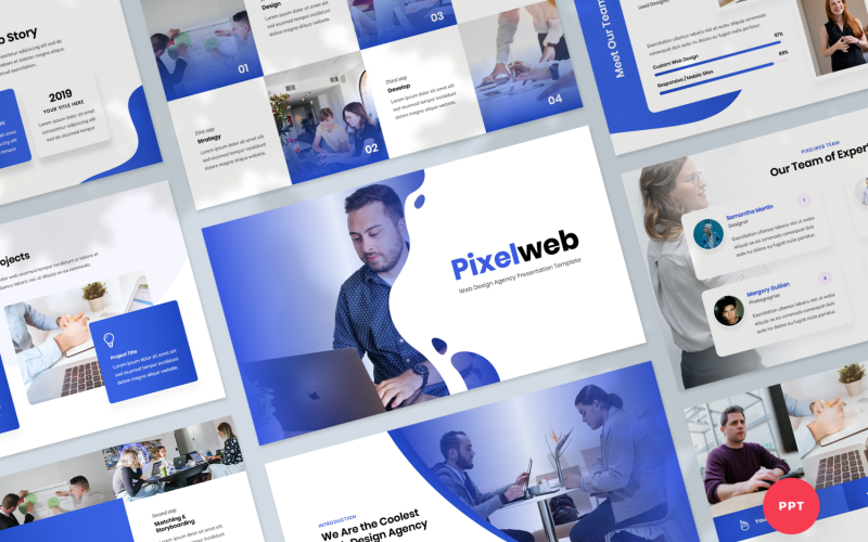 Web Design Agency Presentation PowerPoint template PowerPoint Template