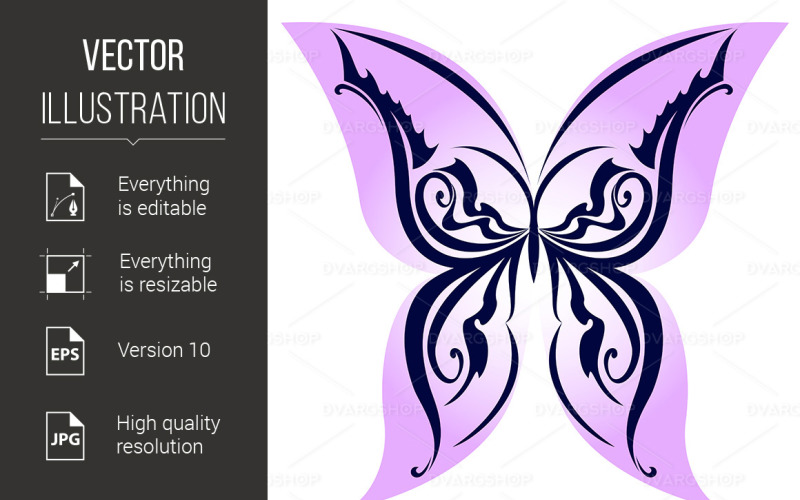 Abstract Butterfly - Vector Image Vector Graphic