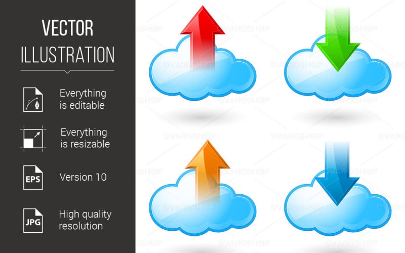 Cloud Computing - Vector Image Vector Graphic