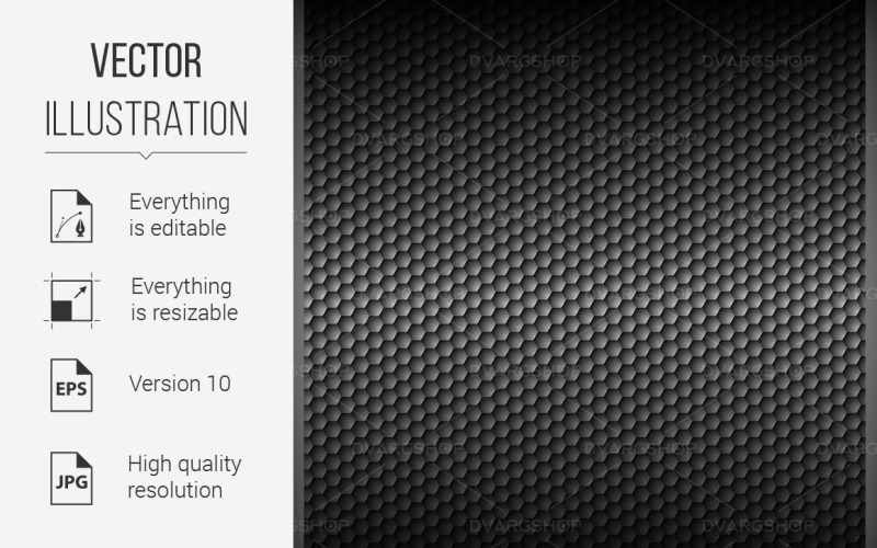 Honeycomb Gray Textures - Vector Image Vector Graphic