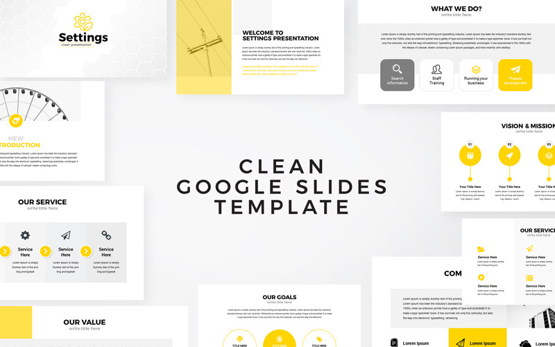 Settings - Minimal Modern Business Presentation Google Slides