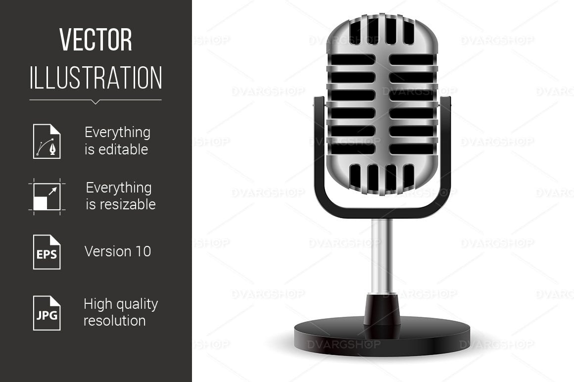 Kit Graphique #116172 Microphone Retro Divers Modles Web - Logo template Preview