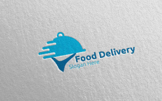 Fast Food Delivery Service 2 Logo Template