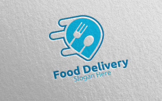 Fast Food Delivery Service 6 Logo Template