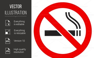The Simple Sign No Smoking - Vector Image