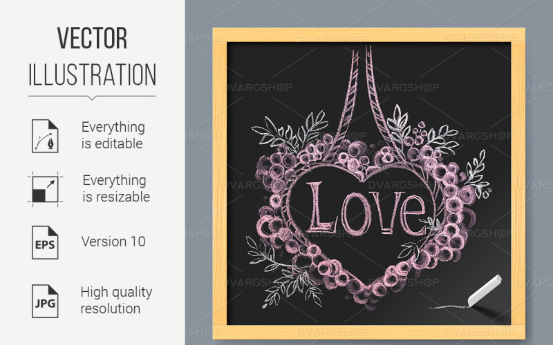 Valentines Day Greeting Card - Vector Image Vector Graphic
