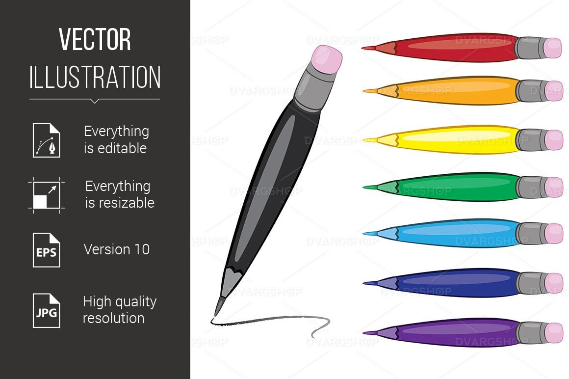 Kit Graphique #116242 Colorfull Pens Divers Modles Web - Logo template Preview