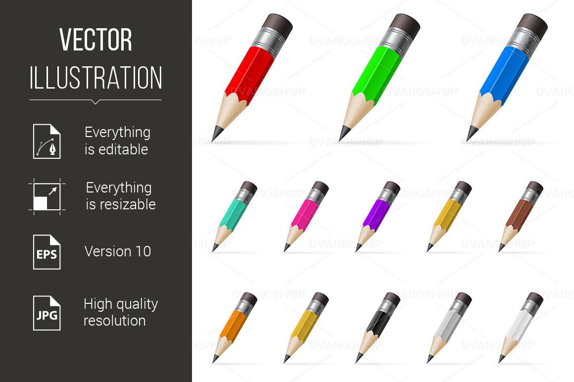 Kit Graphique #116274 Crayons Couleur Divers Modles Web - Logo template Preview