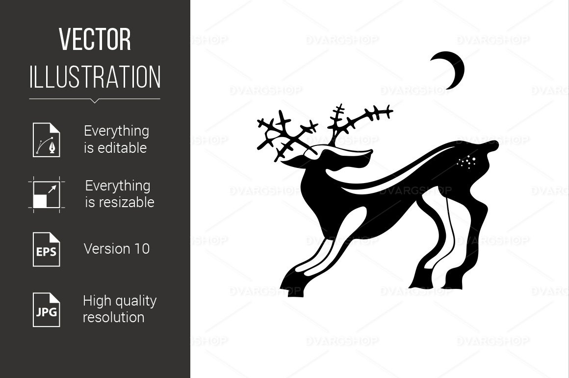 Kit Graphique #116276 Deer Illustration Divers Modles Web - Logo template Preview