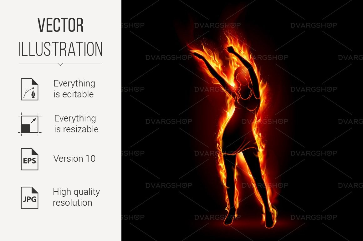 Kit Graphique #116279 Girl Fiery Divers Modles Web - Logo template Preview