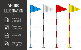 Golf Flags - Vector Image
