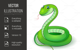 Green Snake - Vector Image