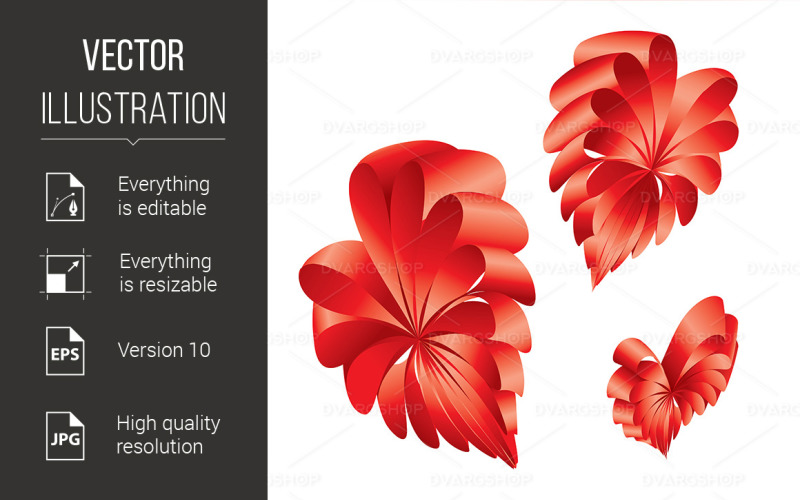 Shape of a Hearts - Vector Image Vector Graphic