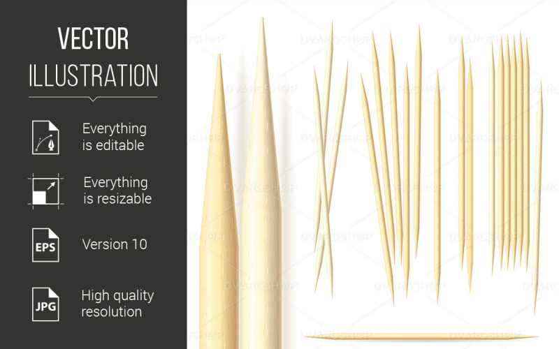 Toothpicks - Vector Image Vector Graphic