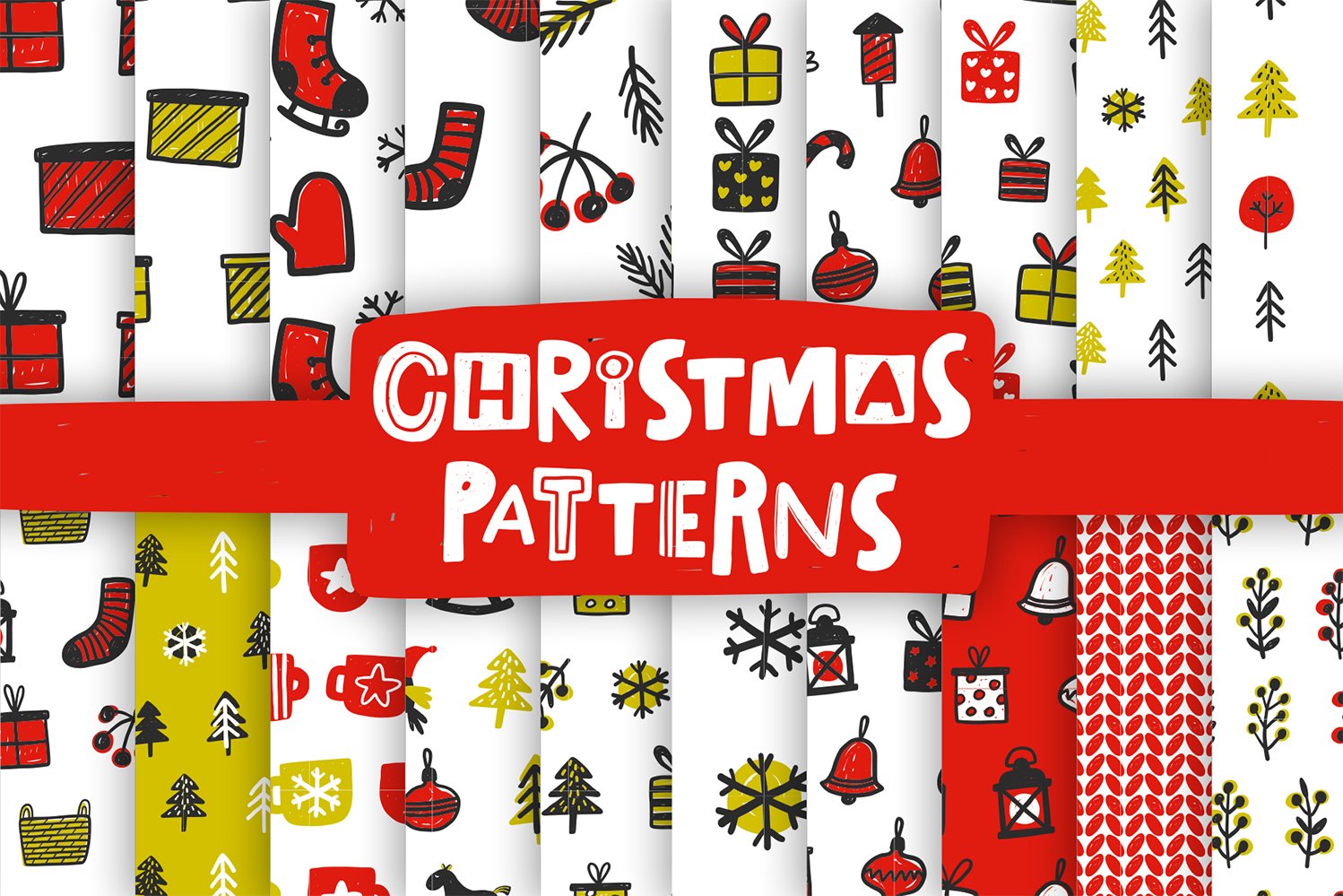 Template #116390 Yeardecemberholidayhand Drawnseamless Webdesign Template - Logo template Preview