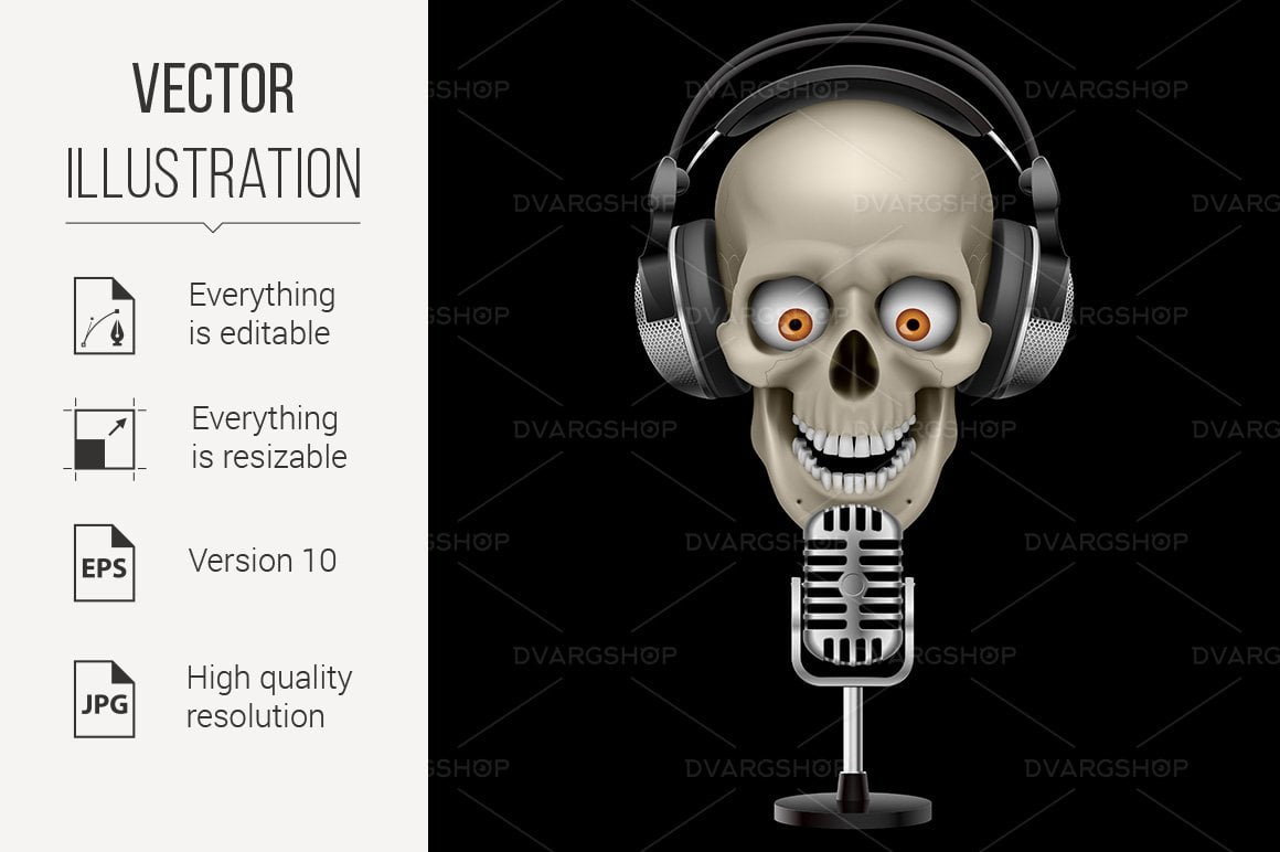 Kit Graphique #116445 Skull Headphones Divers Modles Web - Logo template Preview