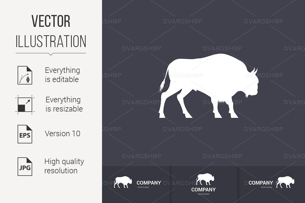 Kit Graphique #116493 Bison Logo Divers Modles Web - Logo template Preview