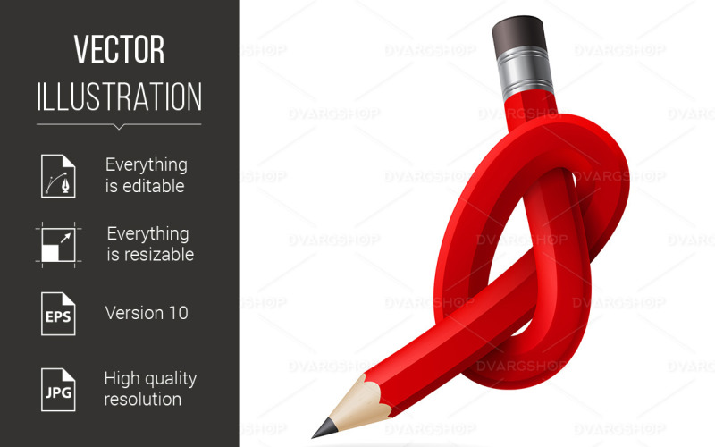 Abstract Node of Pencil - Vector Image Vector Graphic