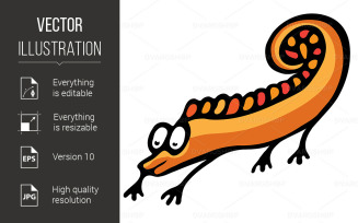 Abstract Painted Gecko - Vector Image
