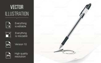 Ballpoint Pen - Vector Image