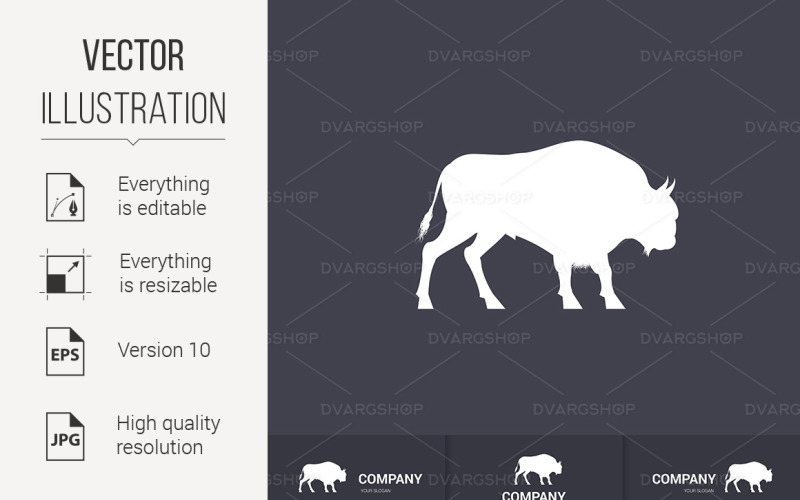 Bison Mascot - Vector Image Vector Graphic