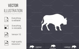 Bison Mascot - Vector Image