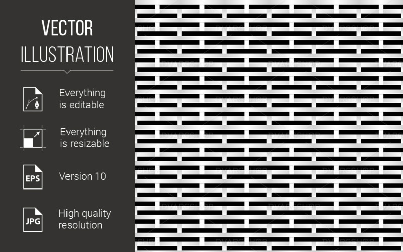Black and White Grid - Vector Image Vector Graphic