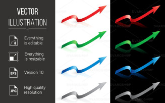 Colorful Ribbon Arrows - Vector Image